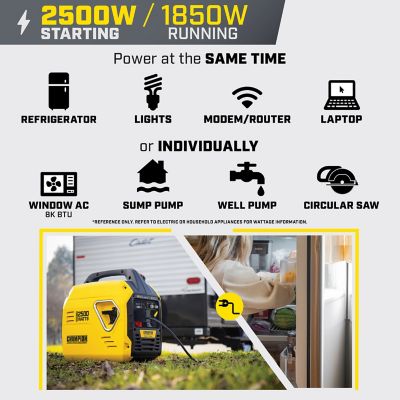 Image showing  2,500/1,850-Watt Gasoline Powered Portable Inverter, Quiet Technology, CO Shield