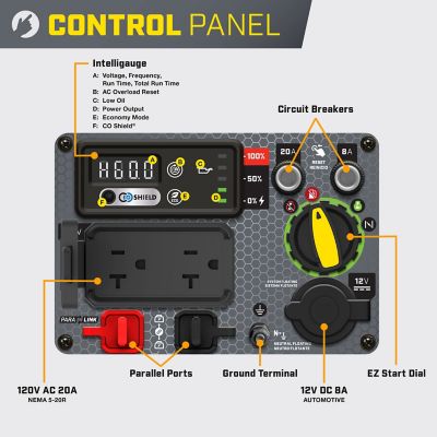 Image showing 8 th Champion Power Equipment 2,500/1,850-Watt Gasoline Powered Portable Inverter, Quiet Technology, CO Shield