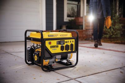 Image showing 6 th Champion Power Equipment 5,000/4,000-Watt Gasoline Powered Portable Generator, RV-Ready, CO Shield