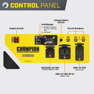 Image showing 9 th Champion Power Equipment 5,000/4,000-Watt Gasoline Powered Portable Generator, RV-Ready, CO Shield