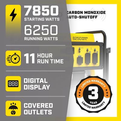 Image showing  7850-Watt Portable Generator with CO Shield