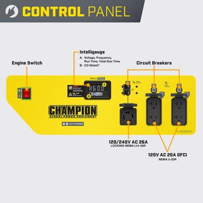 Image showing  7850-Watt Portable Generator with CO Shield