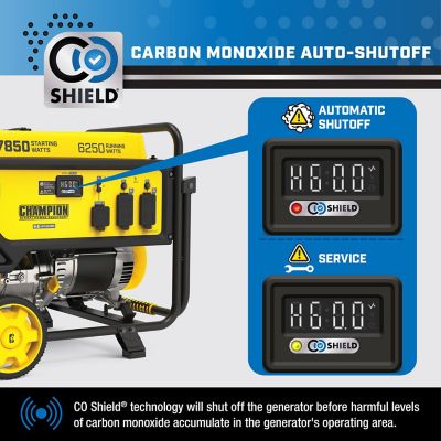 Image showing 7 th Champion Power Equipment 7850-Watt Portable Generator with CO Shield