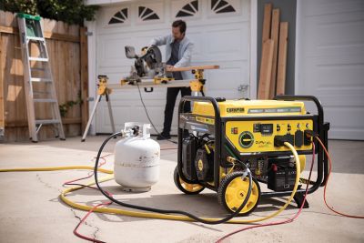 Image showing 9 th Champion Power Equipment 10,000/8,500-Watt Dual-Fuel Portable Generator, Electric Start, CO Shield