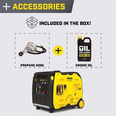 Image showing 6 th Champion Power Equipment 5,500/4,000 W Dual-Fuel Inverter Generator, Electric Start, RV-Ready, Quiet Technology and CO Shield