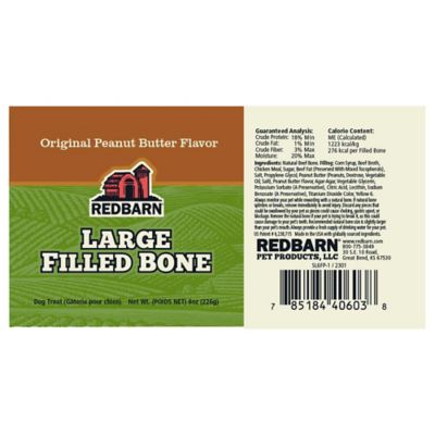 Image showing  Large Peanut Butter Filled Bone Dog Chew Treat, 8 oz.