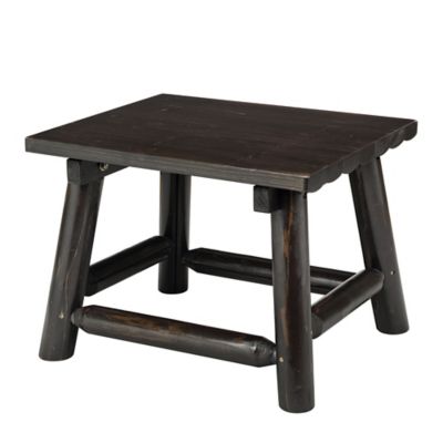 Image showing  Stained Log Patio Side Table