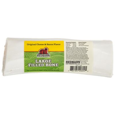 Redbarn Large Cheese and Bacon Filled Bone Dog Chew Treat, 5 oz.