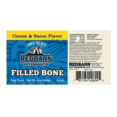Image showing  Large Cheese and Bacon Filled Bone Dog Chew Treat, 5 oz.