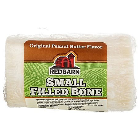 Redbarn Small Peanut Butter Filled Bone Dog Chew Treat, 3.5 oz.