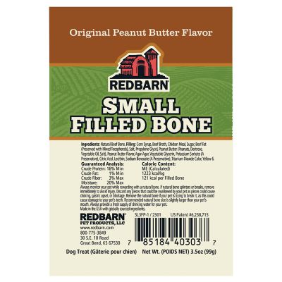 Image showing  Small Peanut Butter Filled Bone Dog Chew Treat, 3.5 oz.