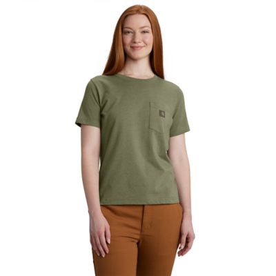 Image showing  Women's Relaxed Fit Lightweight Crew Neck Short-Sleeve Pocket T-Shirt