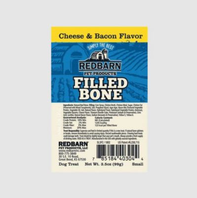 Image showing 6 th Redbarn Cheese and Bacon Filled Bone Dog Chew Treat, 1 ct.