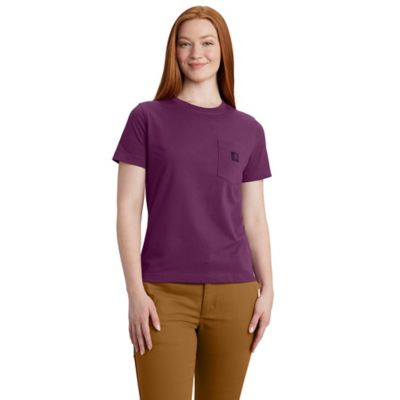 Image showing  Women's Relaxed Fit Lightweight Crew Neck Short-Sleeve Pocket T-Shirt