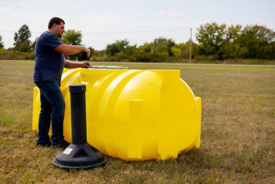 Image showing  Legacy 500 Gal. Single-Compartment Non-Plumbed Ribbed Septic Tank