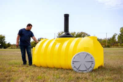 Image showing  Legacy 500 Gal. Single-Compartment Non-Plumbed Ribbed Septic Tank