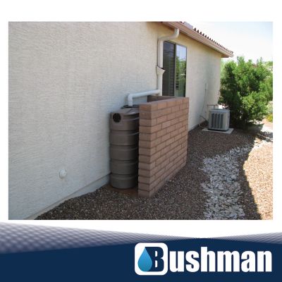 Image showing  130 gal. Slimline Polyethylene Rainwater Harvesting Tank, Mocha