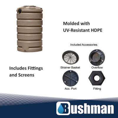 Image showing  205 Gallon Rainwater Harvesting Tank - Mocha