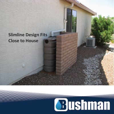 Image showing 5 th Bushman 530 gal. Slimline Polyethylene Rainwater Harvesting Tank, Mocha