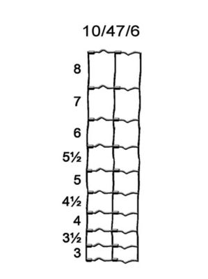 Image showing  Field Fence, Hinge Joint, 14 ga. Filler, 12 ga Top and Bottom, High-Tensile Class 330 ft.