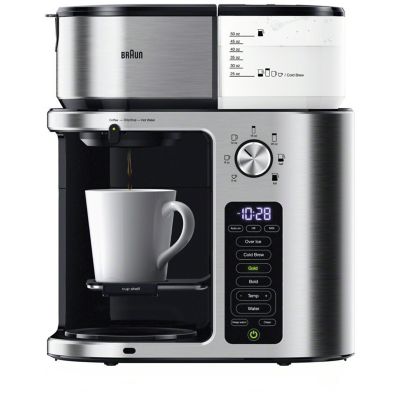 Braun MultiServe Plus 10 Cup Pod Free Drip Coffee Maker, 7 Brew Sizes, Hot & Cold Brew & Hot Water for Tea