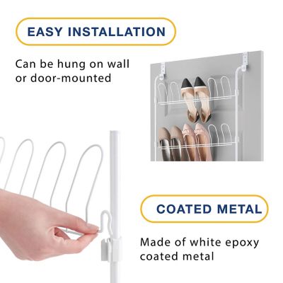 Image showing 5 th Whitmor 18 Pair Over the Door Shoe Rack