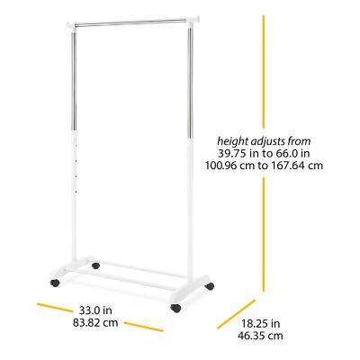 Image showing  Adjustable Rolling Garment Rack