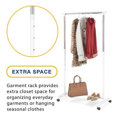 Image showing  Adjustable Rolling Garment Rack