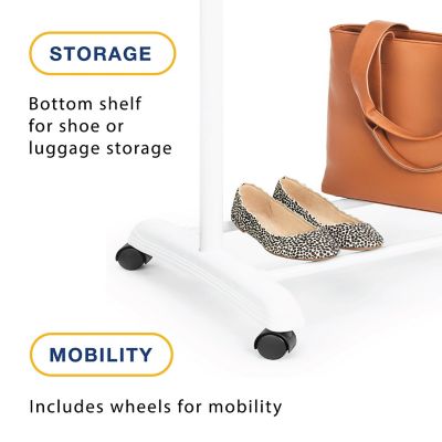 Image showing  Adjustable Rolling Garment Rack