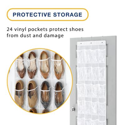 Image showing  24 Pocket Over the Door Shoe Bag