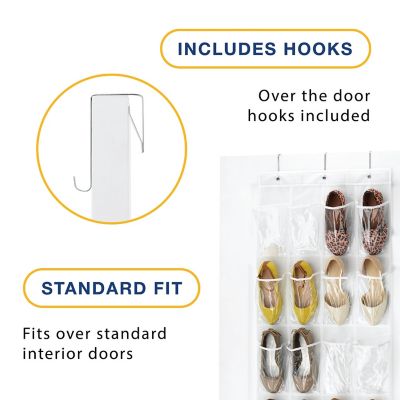 Image showing 5 th Whitmor 24 Pocket Over the Door Shoe Bag
