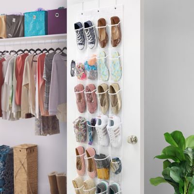 Image showing 7 th Whitmor 24 Pocket Over the Door Shoe Bag