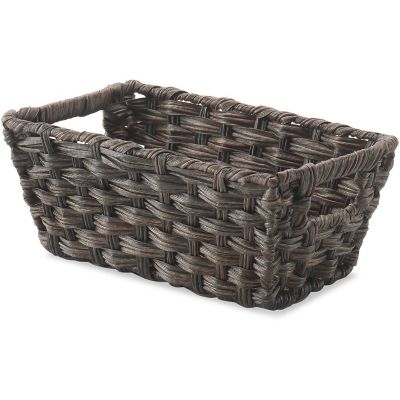 Image showing  Split Rattique Totes in Driftwood, 11.5 L x 6.625 W x 4.5 H in., Set of 6