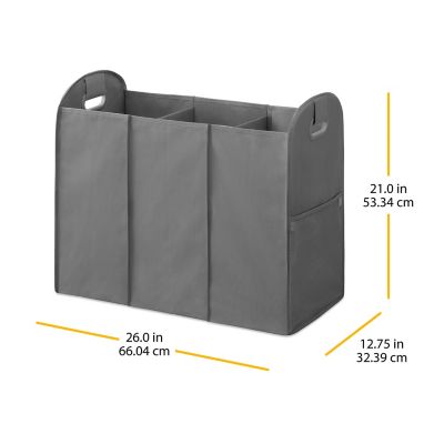 Image showing  3 Section Accordion Laundry Sorter