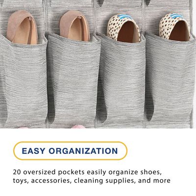 Image showing  20 Pocket Over the Door Shoe Bag