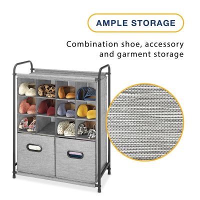 Image showing  Freestanding 12 Compartment Shoe Organizer