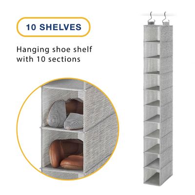 Image showing  10 Tier Hanging Shoe Shelf