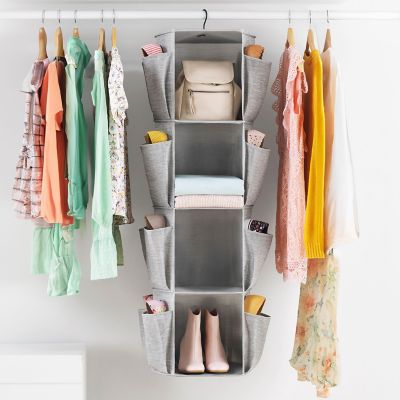 Image showing 6 th Whitmor Rotating 5 Shelf Hanging Closet Organizer with 30 Pockets