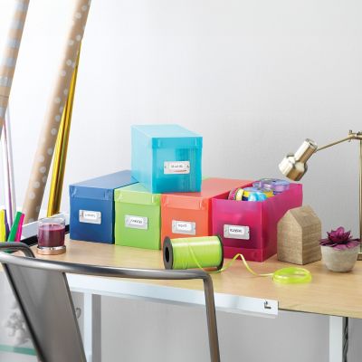 Image showing  Plastic Storage Boxes in Various Colors, Set of 5