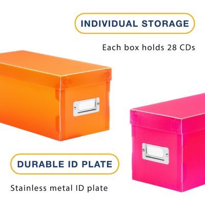 Image showing 7 th Whitmor Plastic Storage Boxes in Various Colors, Set of 5