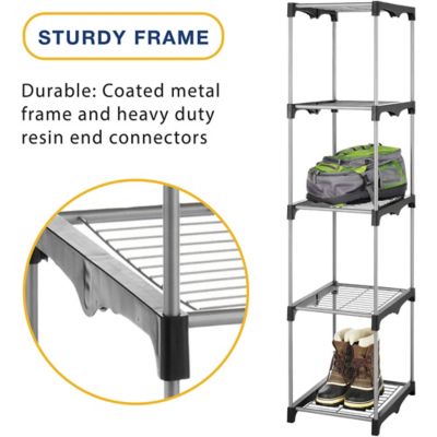 Image showing 5 th Whitmor 4 Tier Closet Shelves