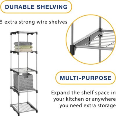 Image showing 6 th Whitmor 4 Tier Closet Shelves