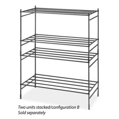 Image showing 6 th Whitmor 2 Tier Modular Stacking Shelves
