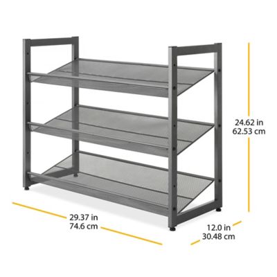 Image showing  3 Tier Stacking Shelves in Gunmetal