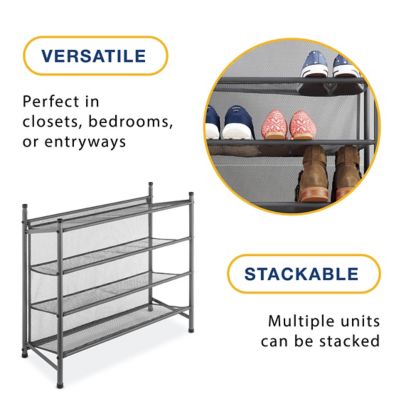 Image showing 5 th Whitmor 4 Tier Shoe Rack