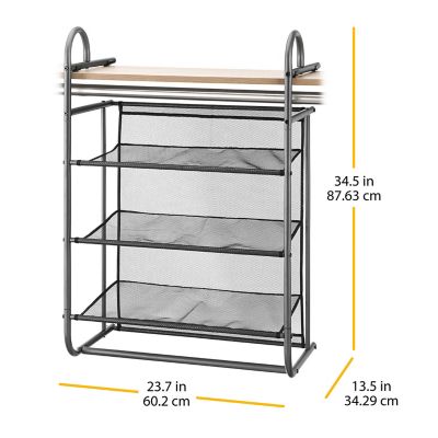 Image showing  3 Shelf Hanging Closet Organizer