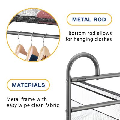Image showing  3 Shelf Hanging Closet Organizer