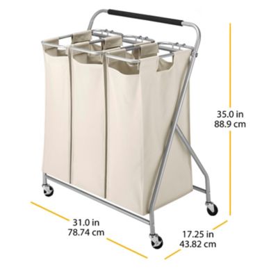 Image showing  Easy lift Triple Laundry Sorter