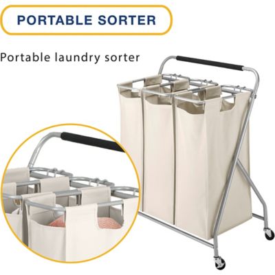 Image showing  Easy lift Triple Laundry Sorter
