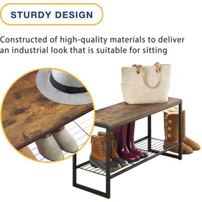 Image showing 9 th Whitmor Modern Industrial Entryway Bench